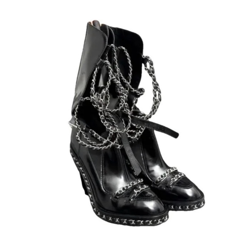 SOLD!!! Chanel Chain Boots Sz. 39
